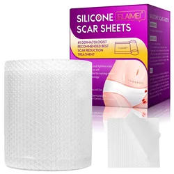 1 Roll Invisible Silicone Scar Sheets , 4cmX150cm Self-Adhesive Scar Cover Tape Reusable and Effective Skin Care Strips