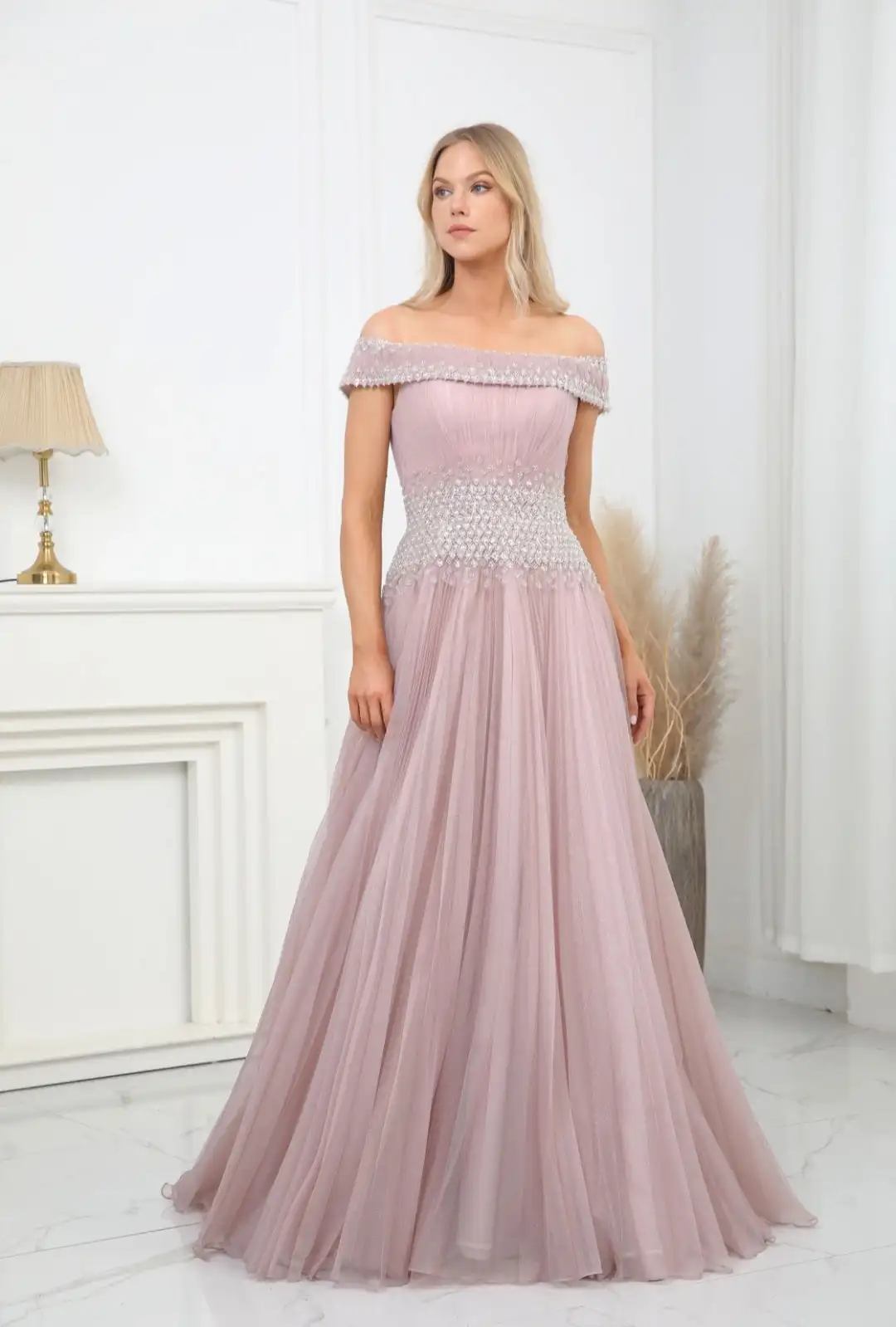 

Customized Elegant Style Chiffon Appliqué Beaded Sequins A-line Strapless Long Dresses Bat Mitzvah Dresses With 2024 فساتين سهرة