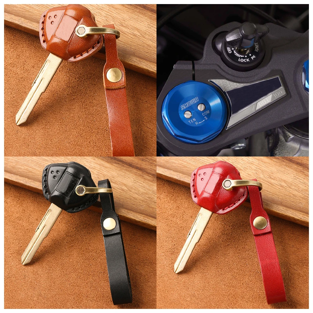 

Fits for Suzuki GSXR 1000 GSX-R 750 600 GSX-R1000R GSX-R750 GSX-R600 Motorcycle Key Leather Cover Case Fashion KeyChain KeyRing