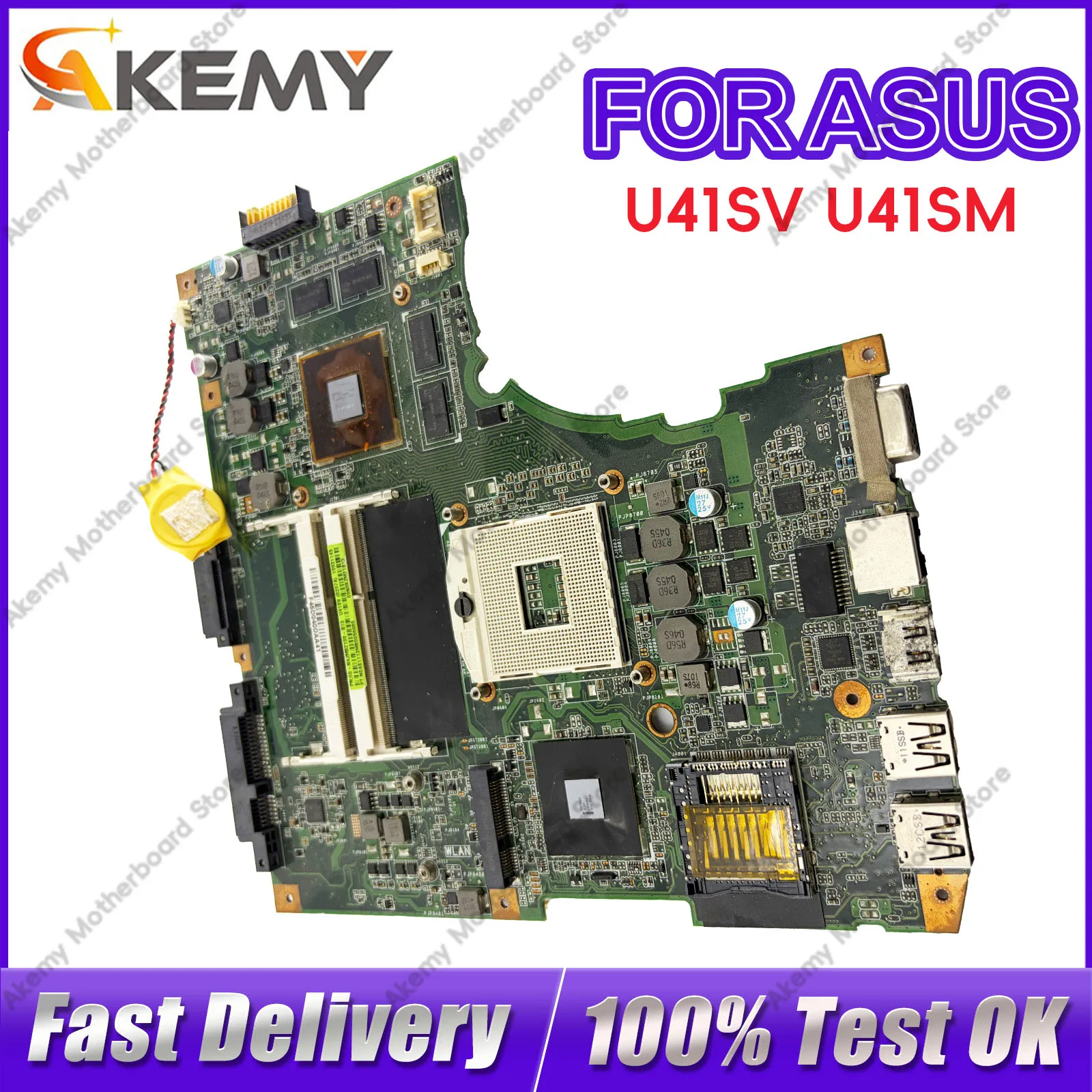 U41SV Laptop Motherboard For ASUS ZenBook U41S U41SM U41SV Notebook Mainboard This item is in stock 100% tests OK fast shipping