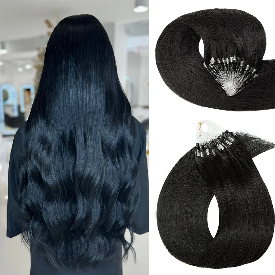 

Наращивание волос с микропетлей, густые человеческие волосы, микрозвено, 1 г/прядь, микрокольцо, 50 шт., прямые натуральные волосы, 22 20 дюймов