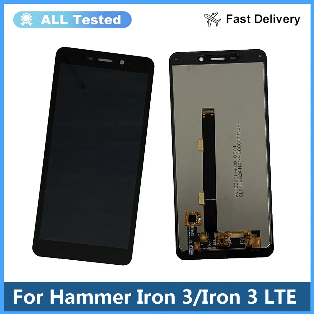 Новый протестированный myPhone Hammer Iron 3, ЖК-дисплей, стекло в сборе, сенсорный экран, стекло 5,5 дюйма для myPhone Hammer Iron 3 LTE Lcd