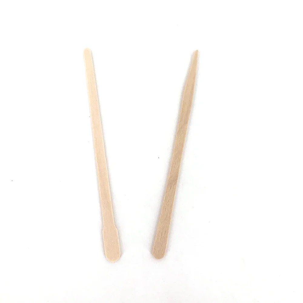 200/100PCS Holz Haar Entfernung Stick Gesicht Wachs Sticks Enthaarung Spachtel Körper Augenbraue Applikator Glatte Zunge Spatel Schönheit – Detail 6