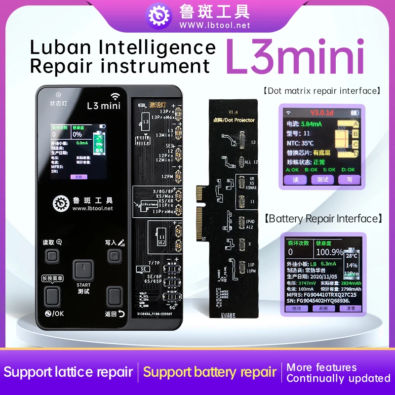 LuBan strumento di riparazione intelligente L3 mini Dot Matrix Flex Cable per iPhone X-13 Dot Projector Read Write Face ID sostituzione
