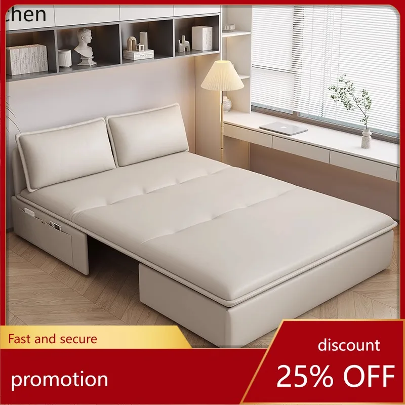 HXL Electric Sofa Bed Dual-Use Folding Multi-Function Push-Pull Extendable Bed
