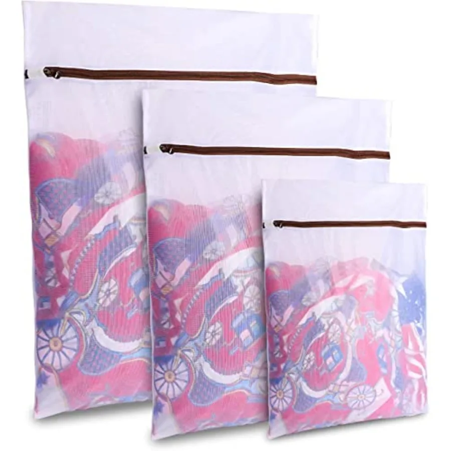 Mesh Laundry Bags for Delicates Durable Protective Wash Bags Travel Storage Bags for Intimates Lingerie, 3PCS S, M, L