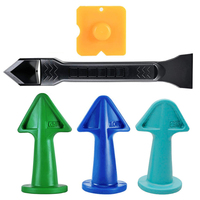5Pcs/Set Caulking Nozzle Applicator Multi-Angle Scraper Remove Residual Glue Household Tile Floor Caulking Tool Grout Kits