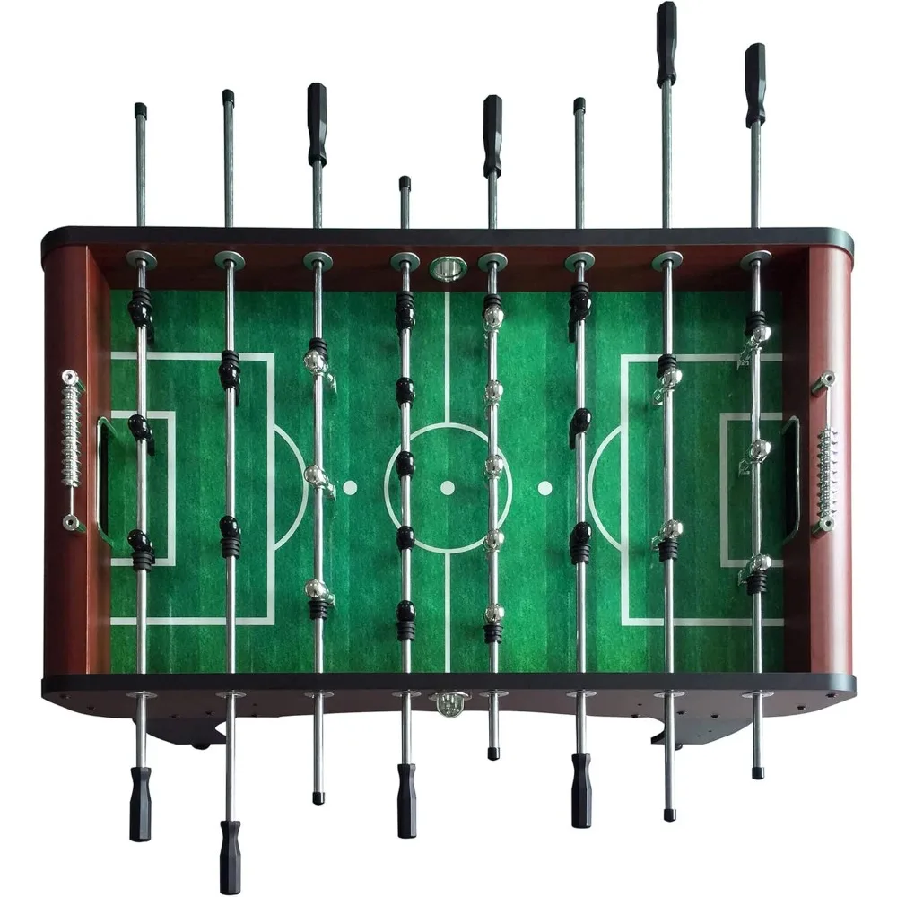 Foosball Table, Modern Soccer Game Table for Kids and Adults with Cherry Finish, 54-In