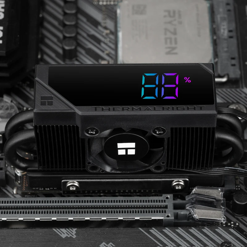 Thermalright HR-10 2280 PRO Tampilan Digital Versi 4 Unit * 5Mm Pipa Panas AGHP Pipa Panas M.2 SSD Sistem Pendingin Aktif