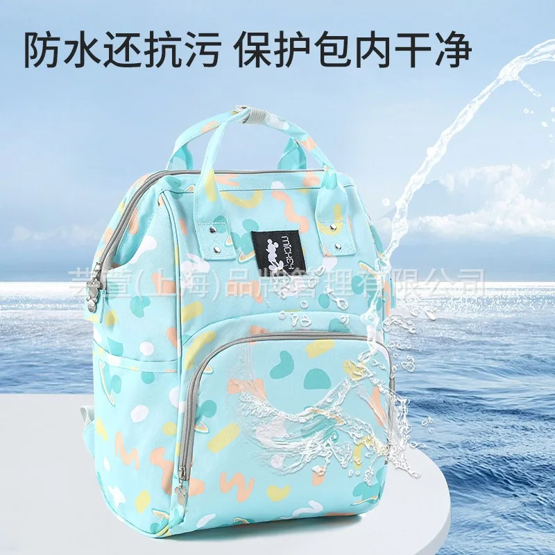 Disney novo mickey sacos de fraldas mochilas dos desenhos animados bonito sacos de fraldas mochila multifuncional as modasagt grande capacidade