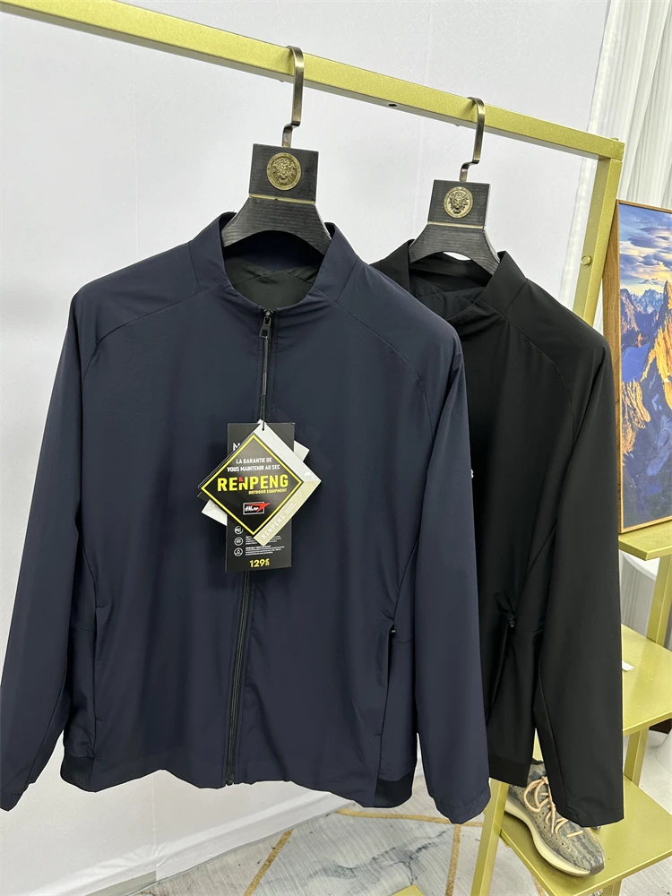 

Мужская демисезонная куртка Busin Series: повседневная, для активного отдыха, водонепроницаемая, с воротником-стойкой, приталенная, с длинными рукавами, модная, городская