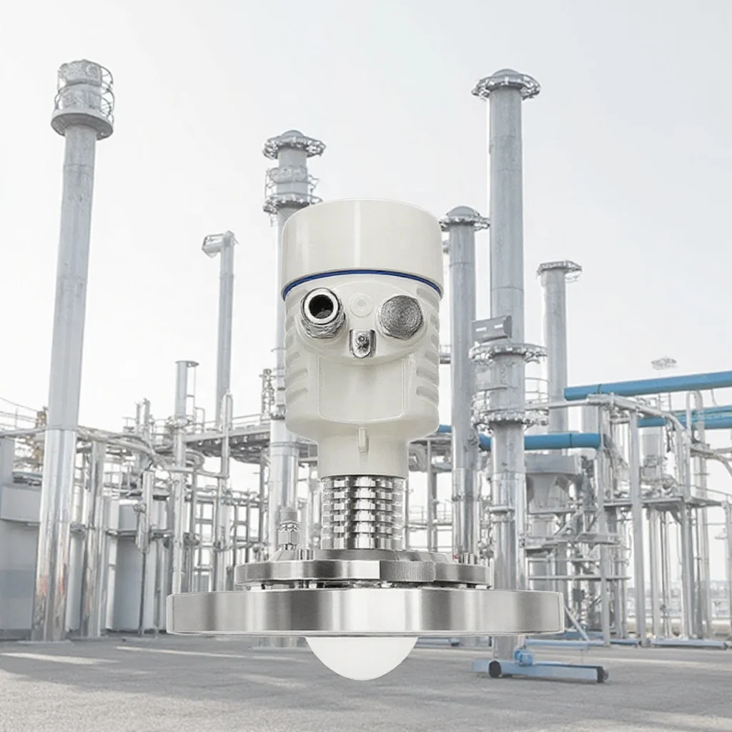 High Precision 80GHz Industrial Radar Level Gauge Non-Contact 1mm Accuracy 120m Range IP68 Level Measuring Instrument