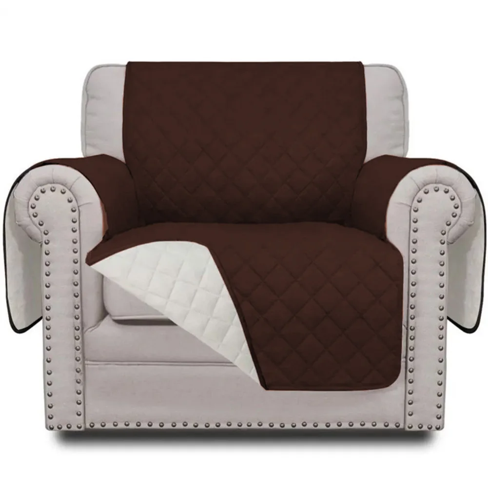 Water-Resistant Quilted Loveseat Cover Reversible with Elastic Straps and Foam Pipes Designed for Furniture and Pet Protection
