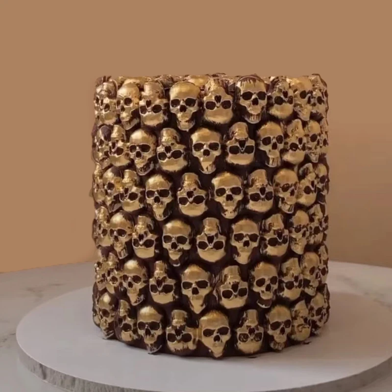 Halloween Schädel Element Kuchen Dekoration Silikon Fondant Formen Zucker Handwerk Schokolade Knusprige Silikon Matte DIY Kuchen Formen