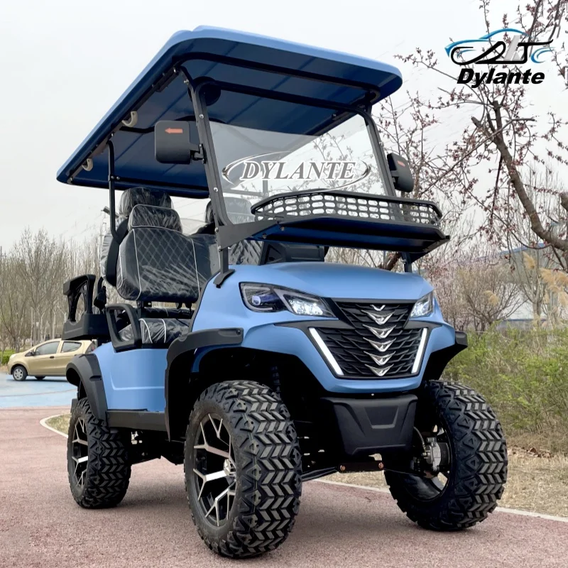 

Hot Sale New Style Two Seater Lead Acid Battery Solar Powered Electric Golf Cart High Quality 4 Seater With Touch Screen Display