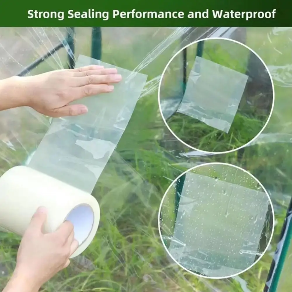 New UV Resistant Film Repair Tape Strong Adhesion Transparent Plastic Sheeting Tape Seaming Greenhouse Cover