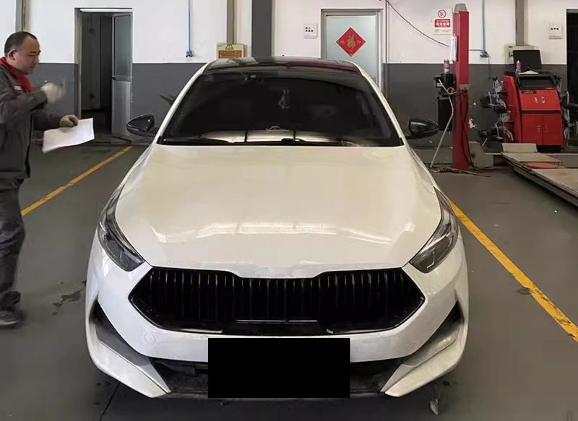 Chrome Grille Gloss Black Radiator Grill for Kia K3 Cerato 2019-2021 Modified New Style Mask Net Car Accessories