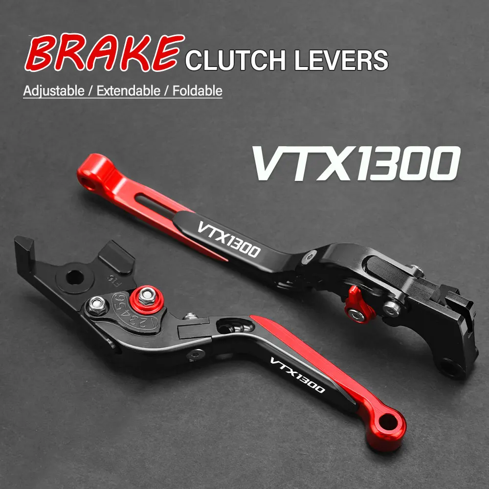 

FOR Honda VTX1300 VTX 1300 2003-2009 2010 Motorcycle Hand Brake Clutch Adjustable Levers Handle Folding Extendable Lever grip