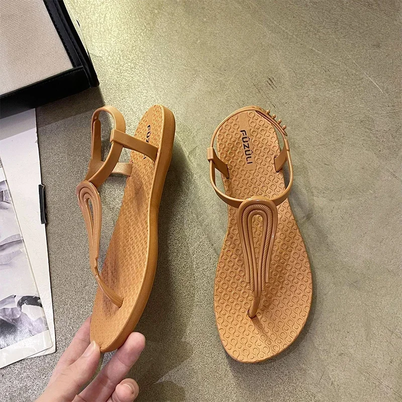 Women Sandals Sexy Rome Clip Toe Beach Flip Flops Summer 2024 New Fashion Outdoor Flat Shallow Shoes for Women Zapatos Mujer