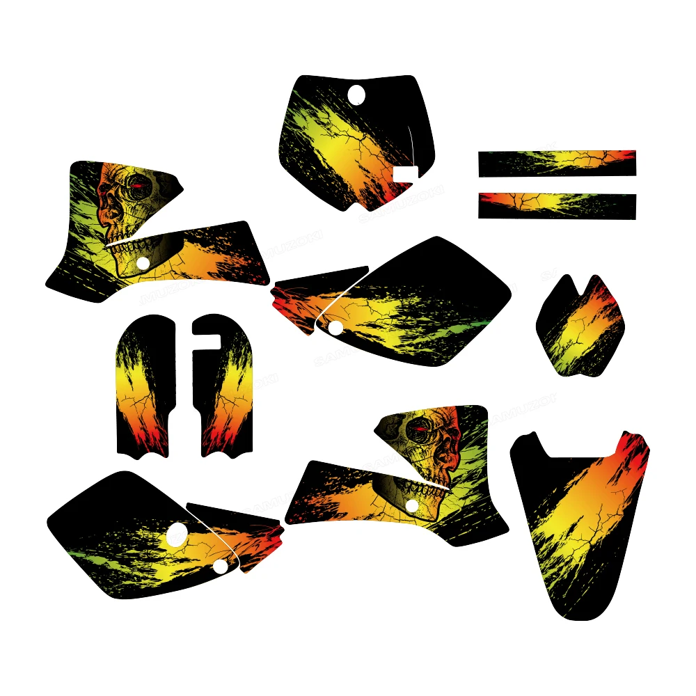 Full-graphic decal sticker suitable for SX 65 SX65 2002 - 2008 2003 2004 2005 2006 2007 set for motorcycle background