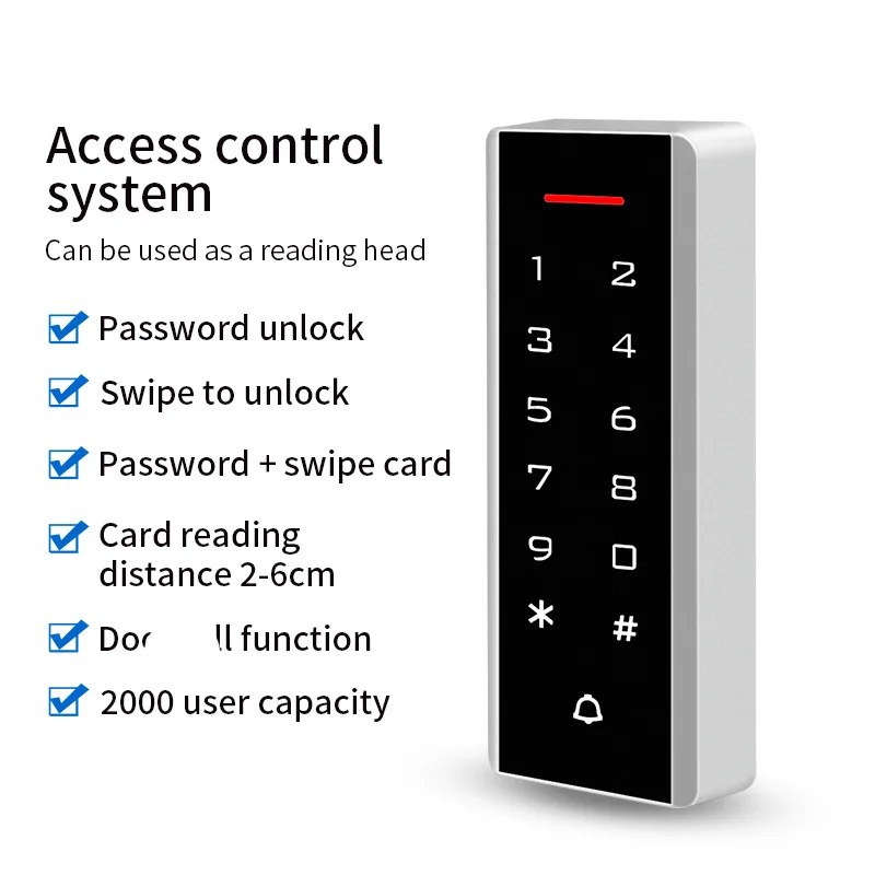 K1202 Password Access Control Machine Sensor Swipe Card Access Control Controller Control Board Swipe Card