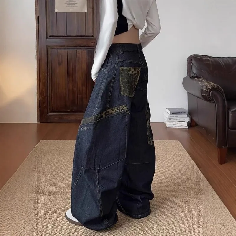 Винтажные джинсы с леопардовыми карманами