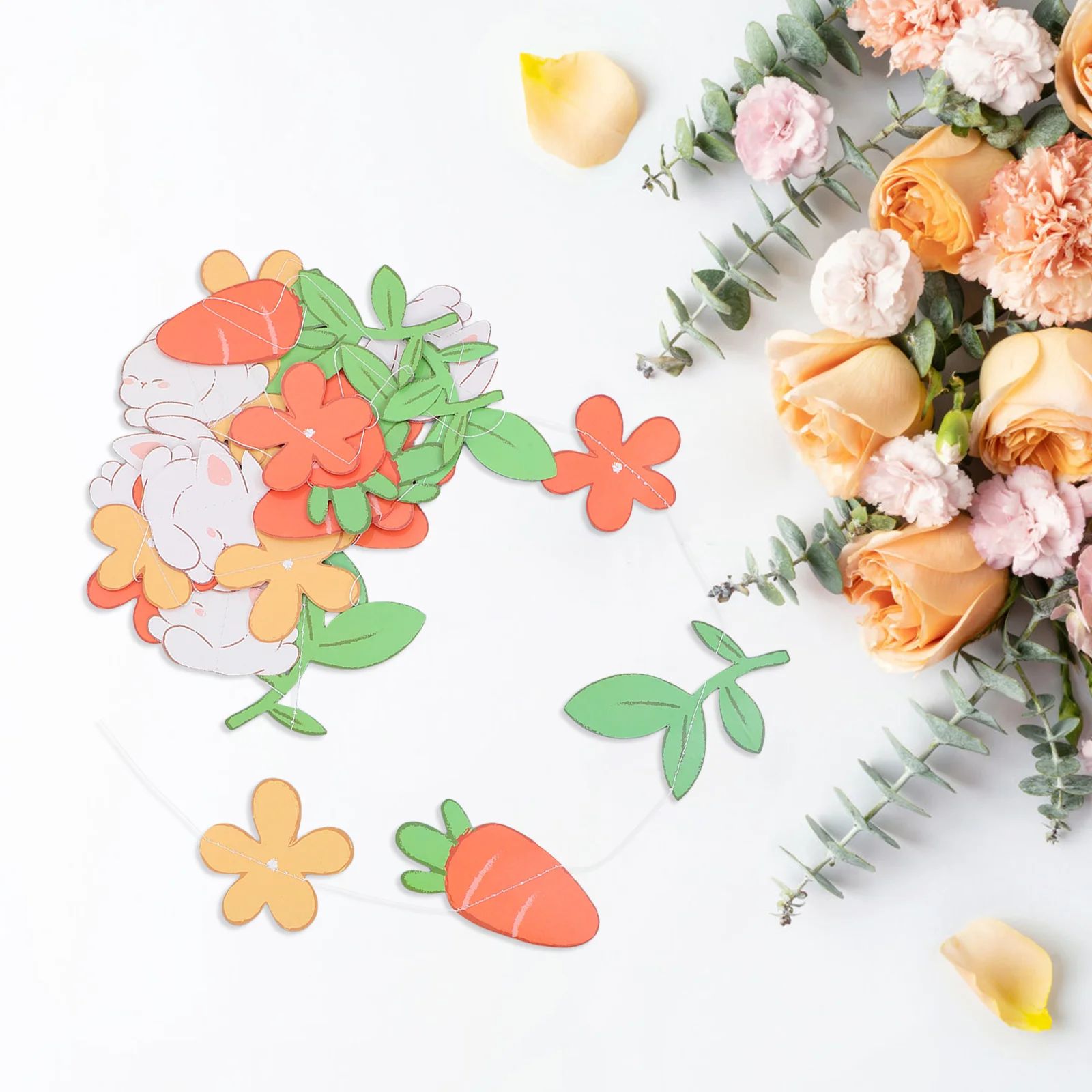 

Festive Easter Hanging Streamer Garland Decorative Paper Bunting for Children Party Celebrations Spring Event Decor