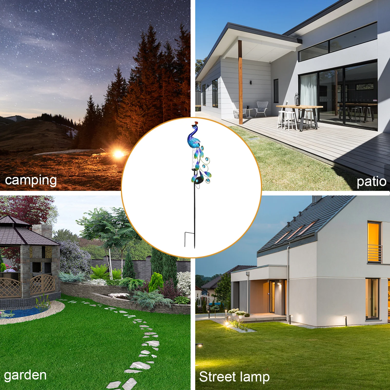 Sun Lamp Outdoor Solar Light Decorative Garden Lantern Power Lights for Outdoors