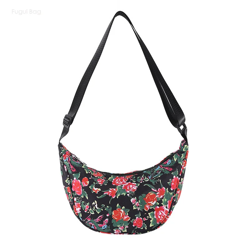 Women's Shoulder Bag Crossbody Dumpling Bag New Casual Personalized Versatile Trendy Cool Floral Large Capacity Eye-catching