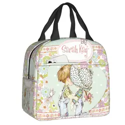 Custom Sarah Kay Girl Cartoon Animation Insulated Lunch Bags for Women Resuable Cooler Thermal Bento Box Kids School Children