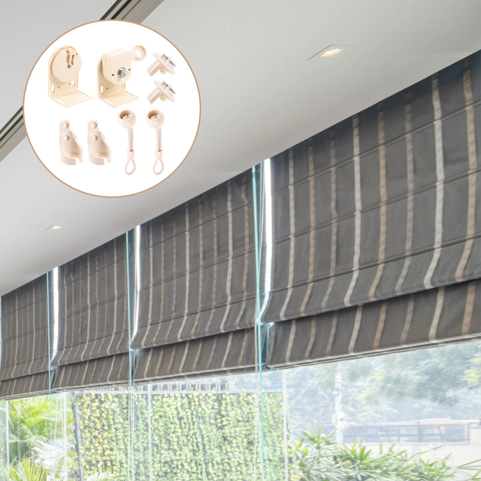 

1Set Windproof Bracket for Curtain Mounting Replacement Tie Down Kit Cordless Blind Shade Accessories Practical