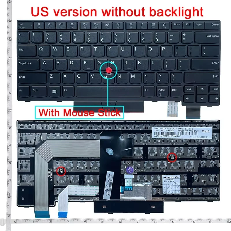 US/BR/SP/FR/RU English NEW Laptop Keyboard For Lenovo IBM Thinkpad T470 T480 A475 A485