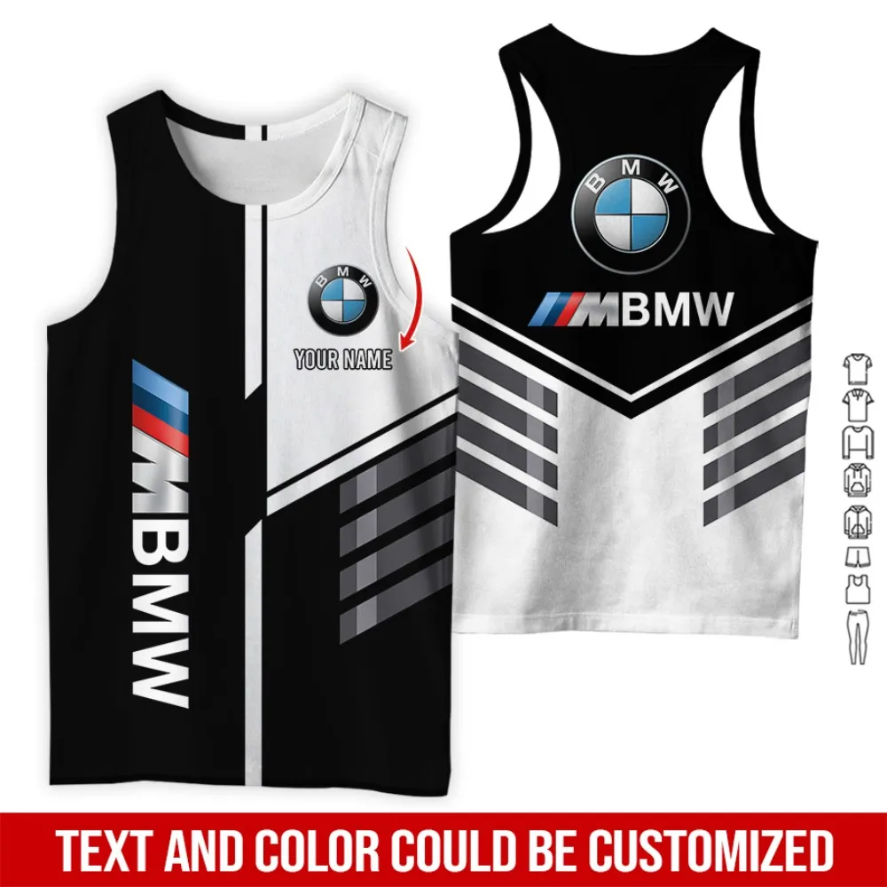 

2025 New Fashion Distinctive Design 3D Printing BMW Logo Motorcycle Riding Lightweight Breathable Sleeveless Sports Tank Top