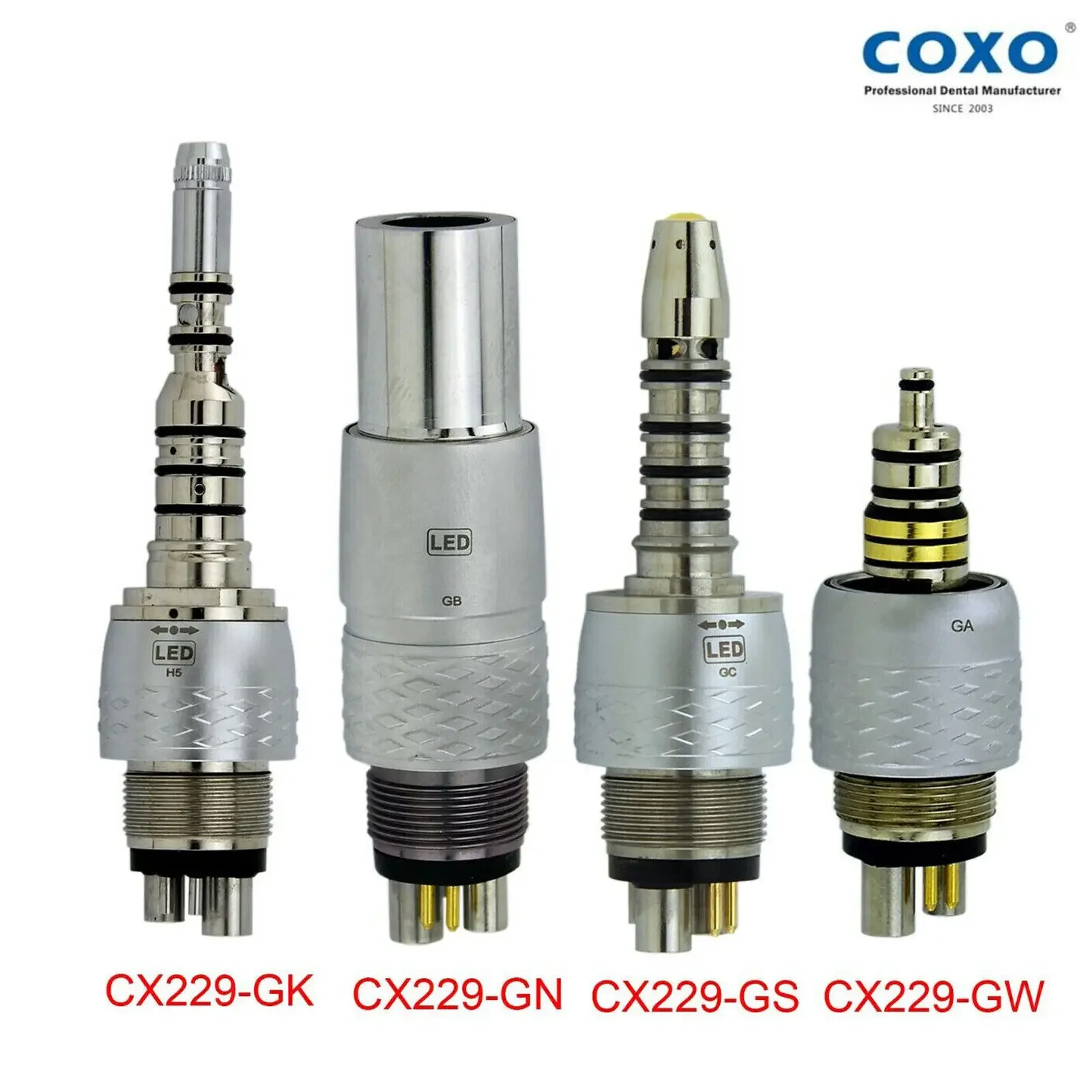 COXO Dental 6 Pin Quick Coupler For KAVO NSK Sirona R/F Fiber Optic High Speed Handpiece
