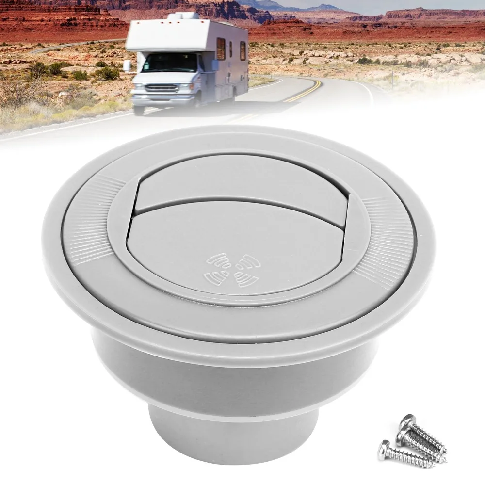 Ventilation 100/76/47mm Air Conditioning Outlet Gray Round Round Air Outlet ABS Air Deflector Car
