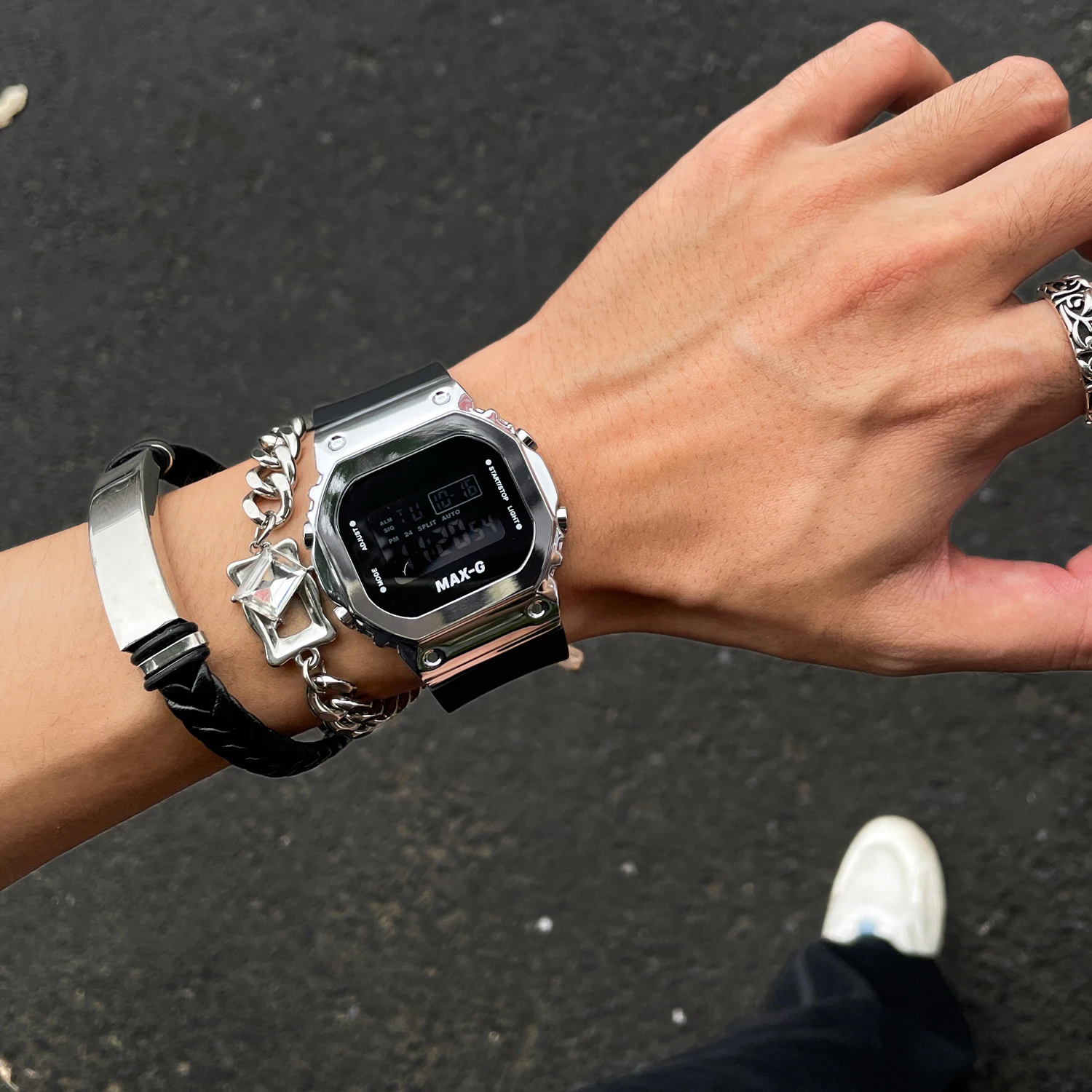 

CILOA 2025 new men's square watch brand authentic luxury gift 2025 new fashion high quality waterproof electronic watch