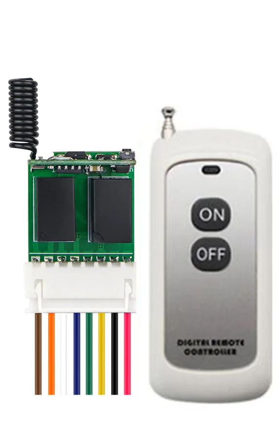 DC 3.7V-12V Wide Voltage Range Mini Relay Receiver Transmitter Micro Remote Switch 2CH Relay Latched Momentary master ON OFF