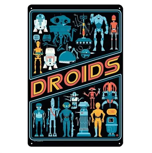 1z,Droids Movie Metal Poster Tin Sign - 20x30cm Plate