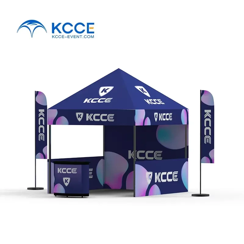 Custom Printed Outdoor Advertising Waterproof 10x10ft 3x3m Business Event Promotional Folding Pop up Stretch Trade Show Tents
