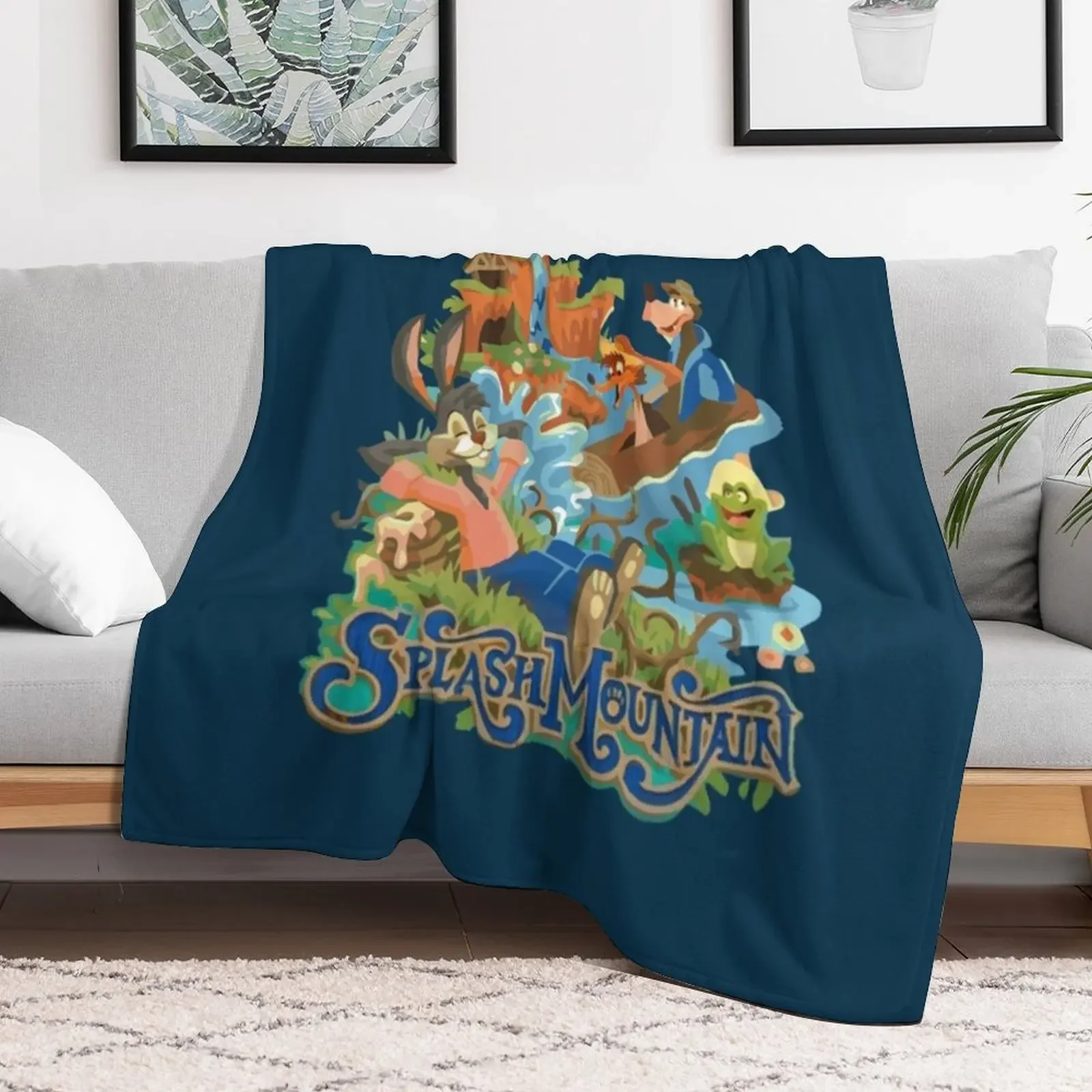 Splash Mountain T-ShirtSplash mountain Throw Blanket Multi-Purpose Plaid on the sofa Blankets Sofas Of Decoration Blankets