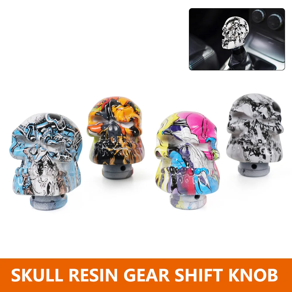 

Car Modification Accessories Graffiti Resin Skull Shift Head Personality Shift handle Shift Handball