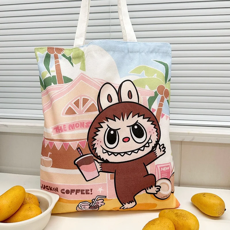 13Style Lababa Canvas Bag Large Capacity Versatile Student Cute Cartoon Shopping Bag Ręczna torba na ramię dla dzieci Prezenty