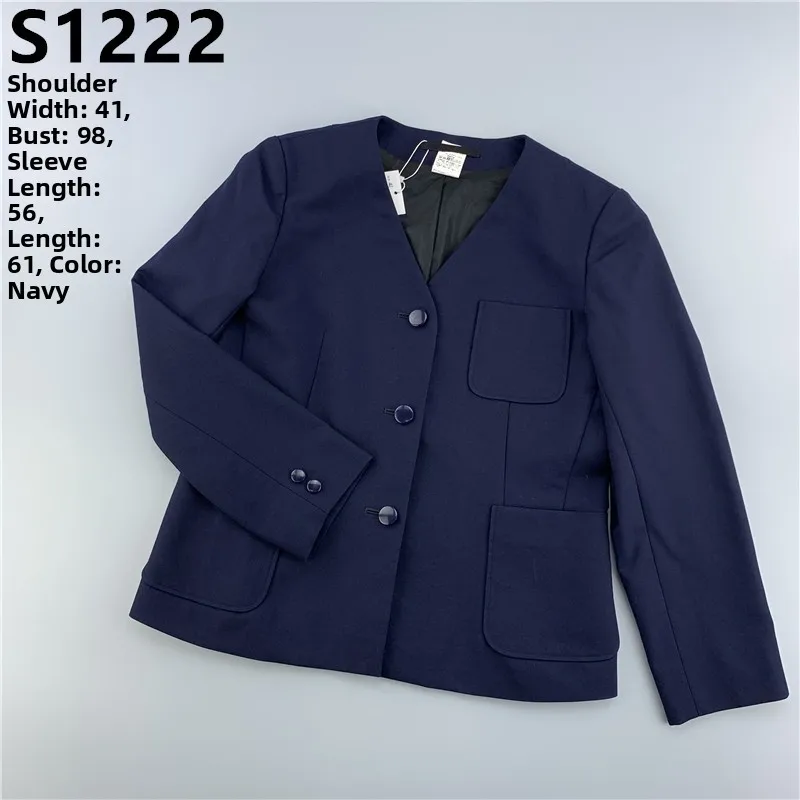 スリムフィット学生服ジャケット レディーススタイル ブリティッシュ 秋冬コート 可愛い女子学生 ウェスタン風スーツ アウター カレッジ風