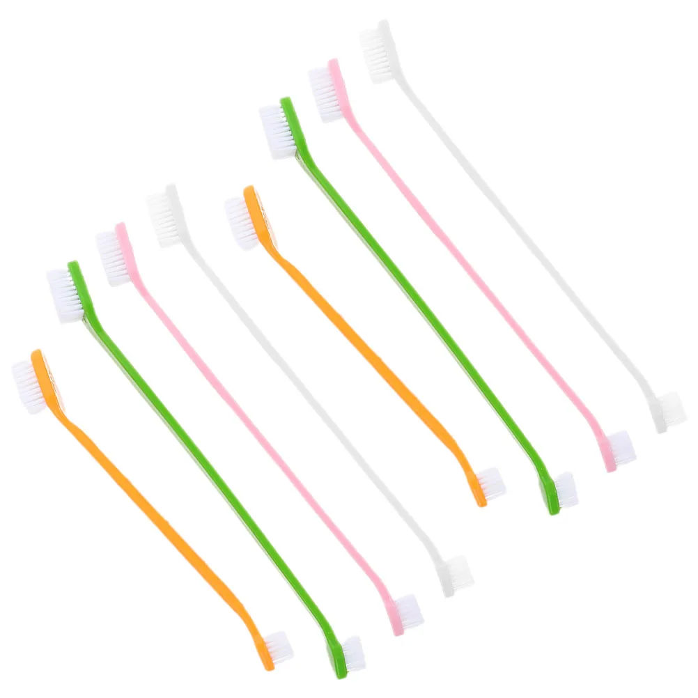 

8pcs Pet Toothbrush Double Head for Dogs Small Large al Care Brush Fine Workmanship Durability Comfort Improve Breath