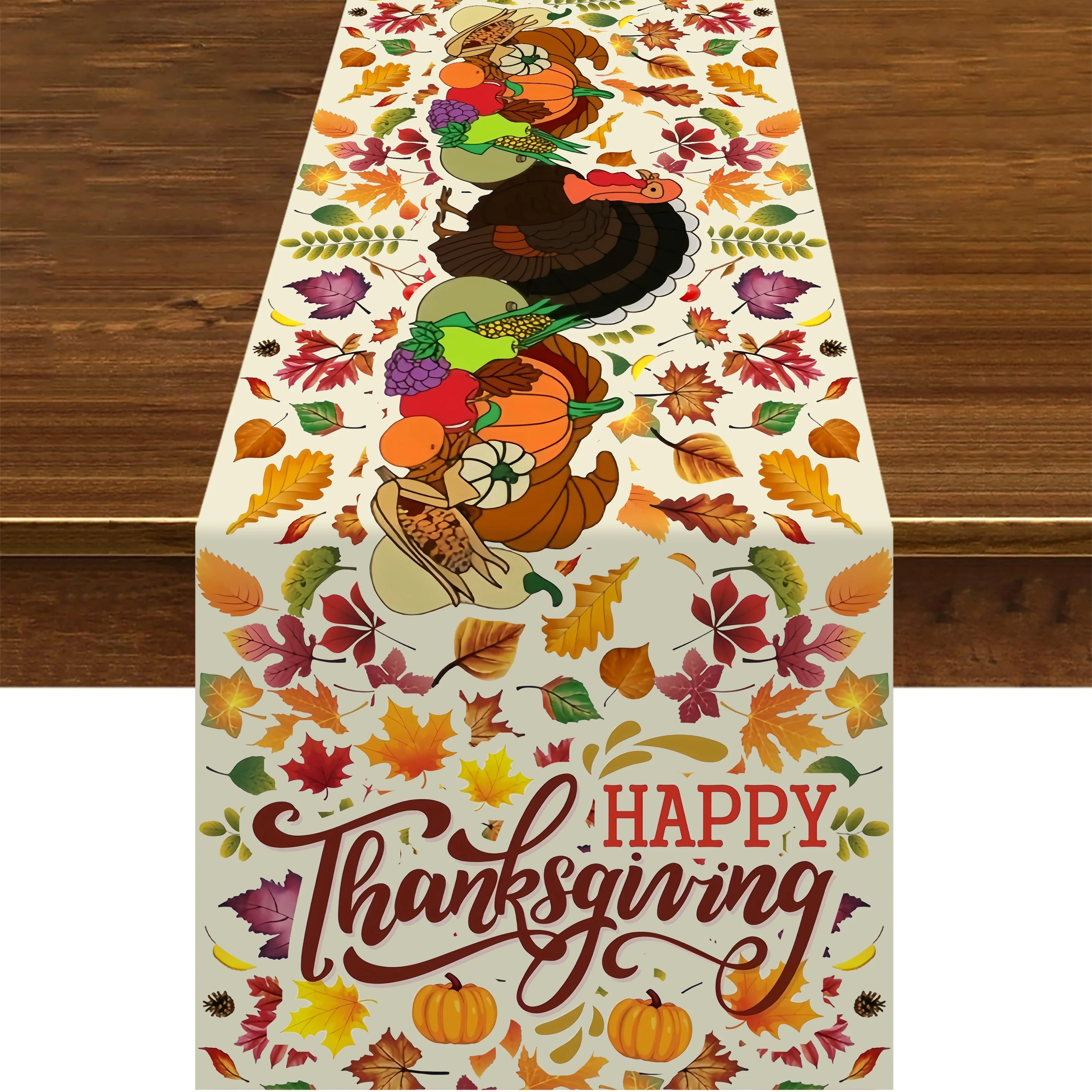 

1 Piece of Thanksgiving High-End Turkey Design Tablecloth, Suitable for Restaurants, Homes, Cafes, Dinners, and Soft Decoration Displays.