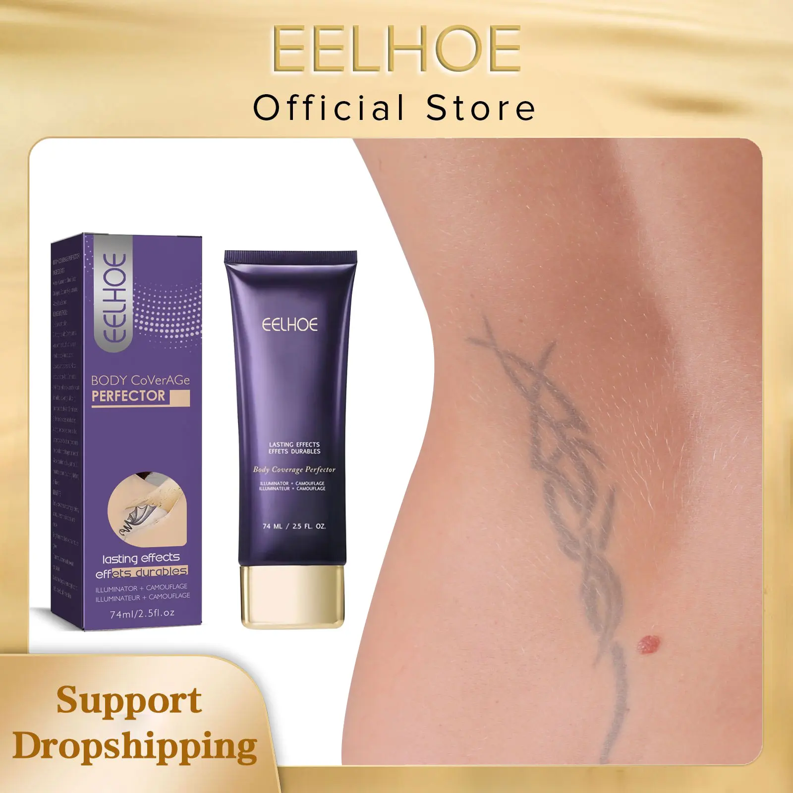 Tattoo Concealer Waterproof Foundation Professional Blemish Full Cover Scar Birthmarks Spot Freckle Long Lasting Cover Makeup