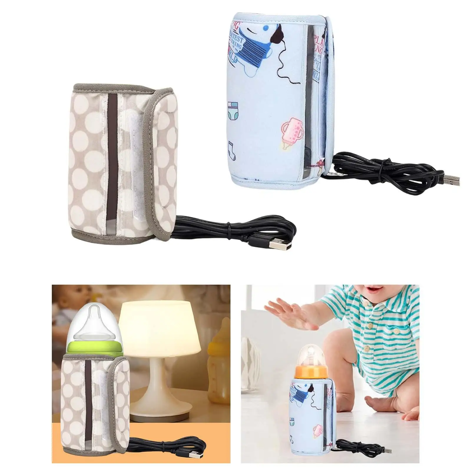 เครื่องอุ่นขวดนม เครื่องอุ่นนม Travel เครื่องทําความร้อน กระเป๋าสําหรับรถยนต์ เด็กทารก