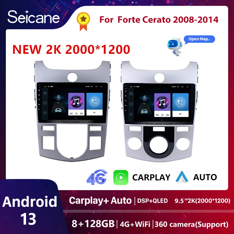 

Seicane Car Radio for 2008-2012 KIA FORTE CERATO Android Stereo Multimedia GPS Navi Carplay Auto QLED Head Unit 2 Din 4G