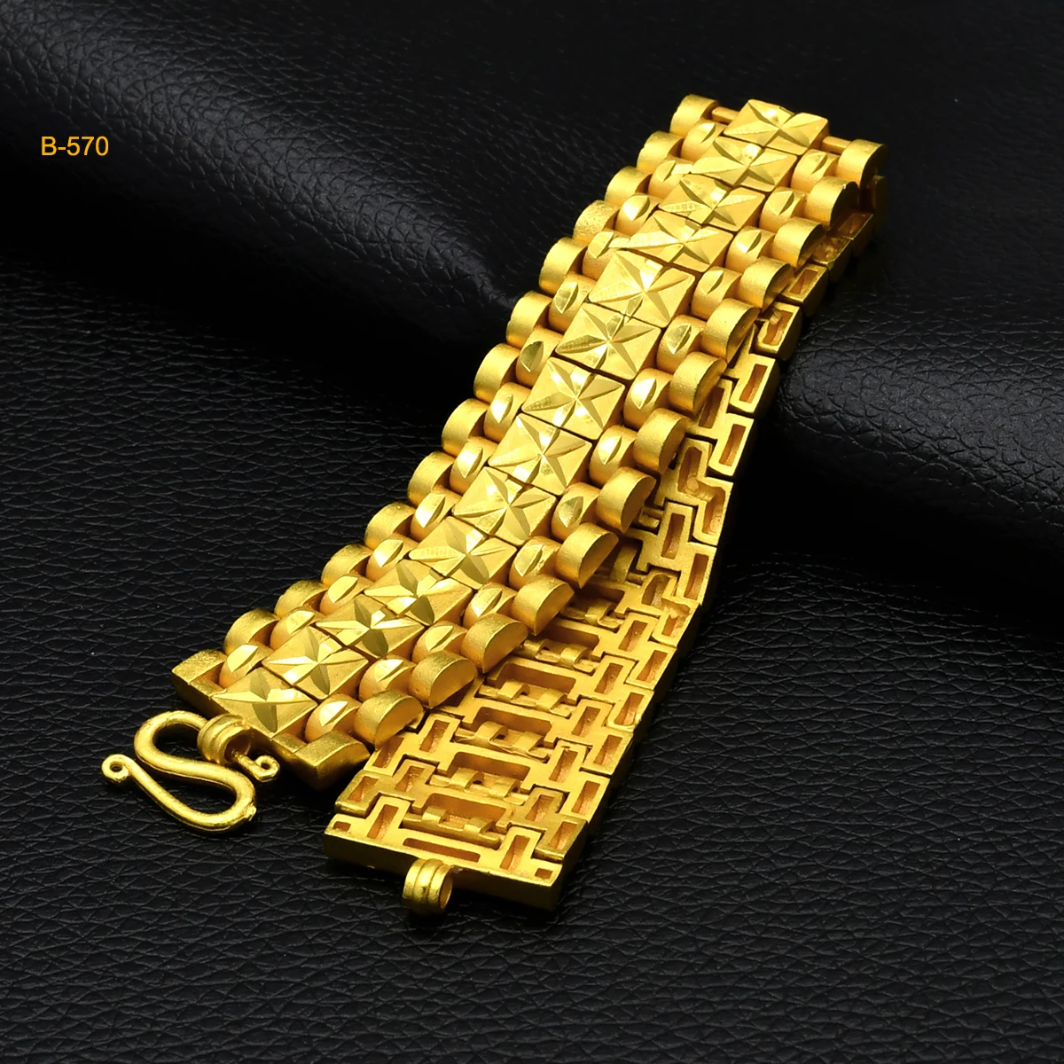 ANIID African 24K Gold Plated Chain Bracelets Party Jewelry For Men Dubai Arab Wedding Bracelets Dubai Hand Jewellery Accessory