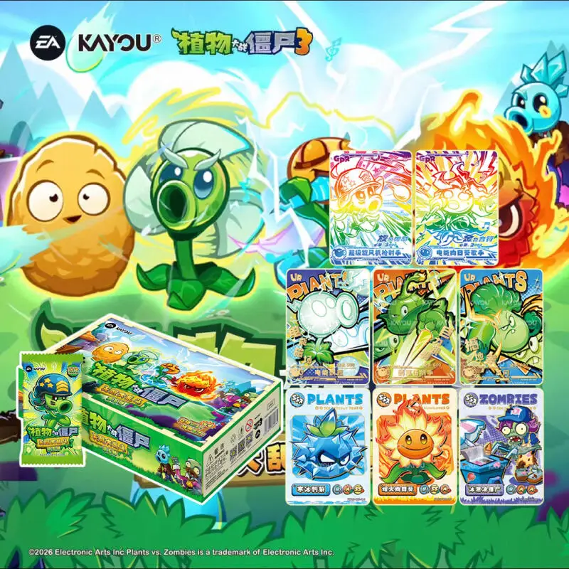 

KAYOU Plants V.s. Zombies Card Endless Battle Genuine Brand New Original Anime Peripheral Game Collection Toy Gifts for Friends